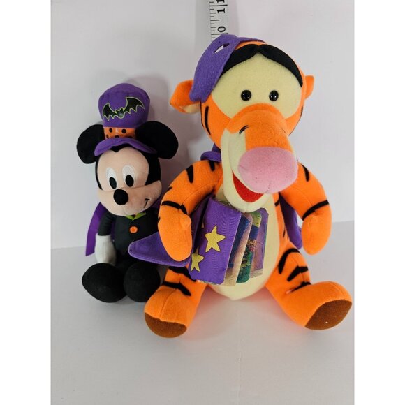 Disney Mickey Magician and Tigger Bandit 12" Stuffed Animal Plush Halloween - Picture 1 of 6